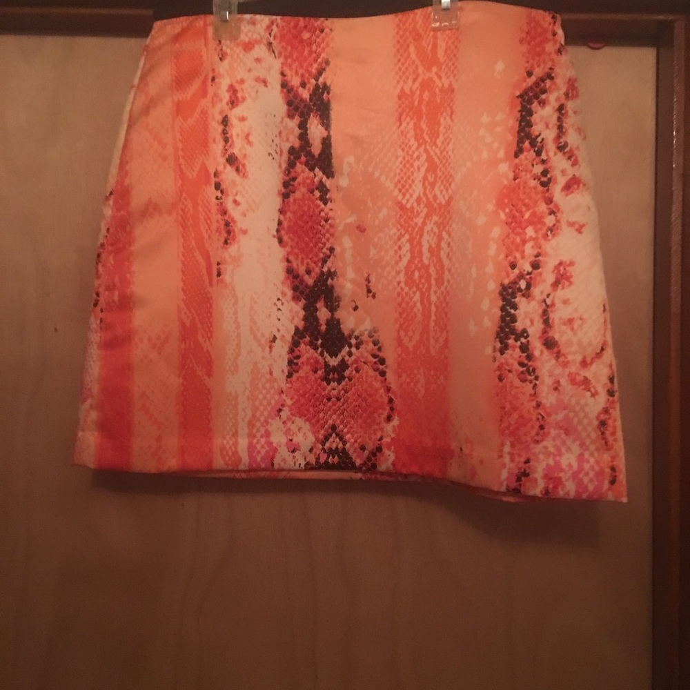 Snake print skirt